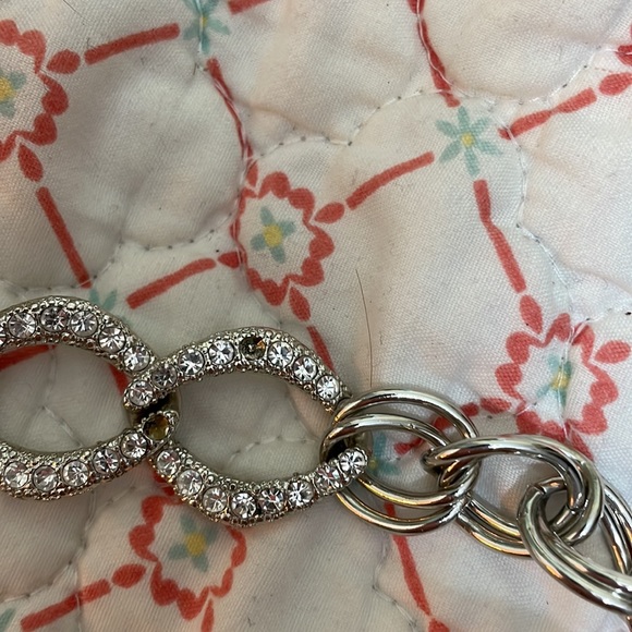 Silver chain belt with rhinestone links - Picture 6 of 6